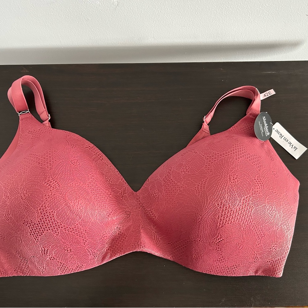 La Vie En Rose Pink Full-Coverage Bra